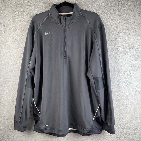 Nike Mens Dri-Fit Performance Athletic Lightweight Large Black Sweatshirt - Picture 1 of 11